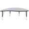 Emma and Oliver 60" Half Circle Wave Flexible Collaborative Kids Adjustable Height Activity Table